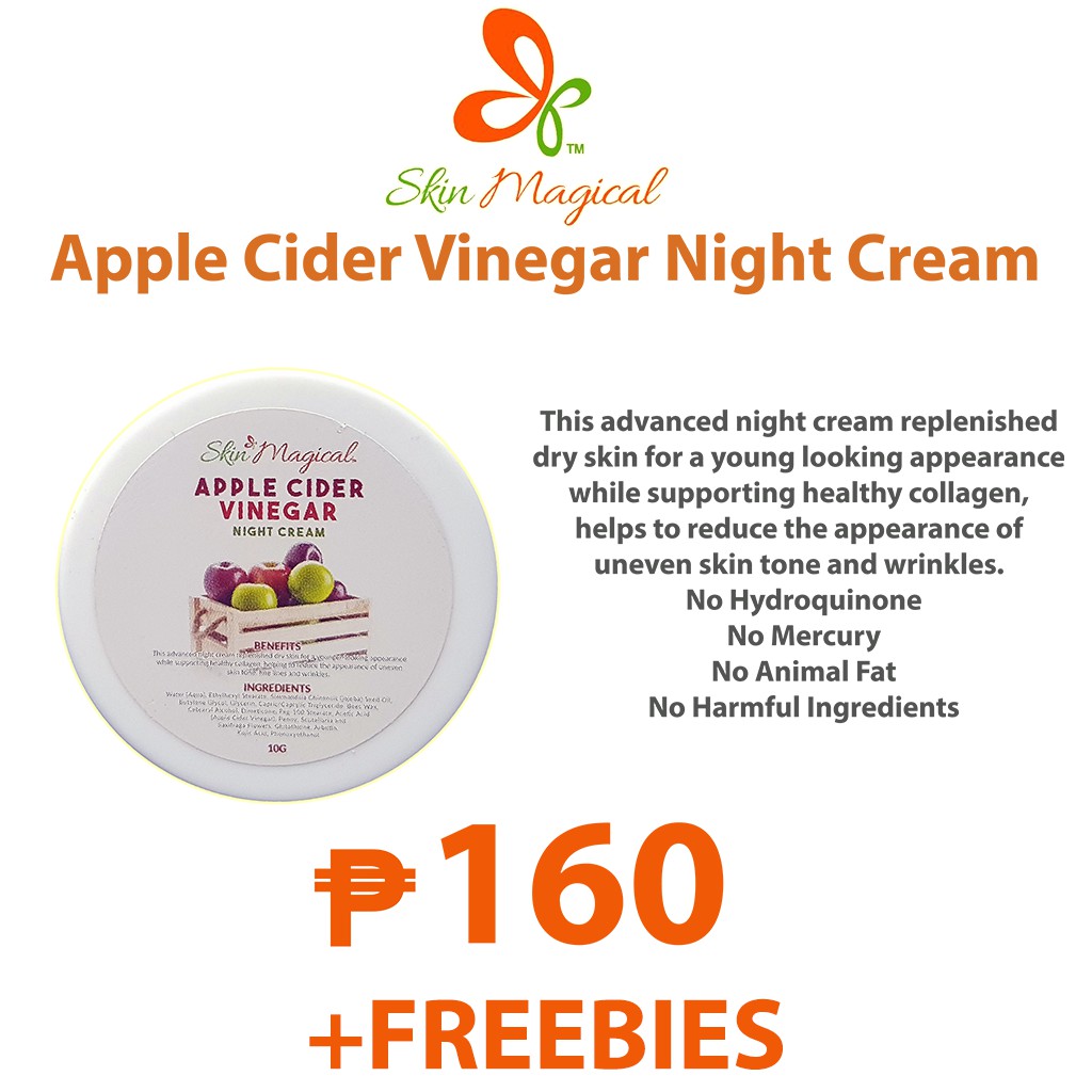Skin Magical Apple Cider Vinegar Night Cream (10g) Shopee Philippines
