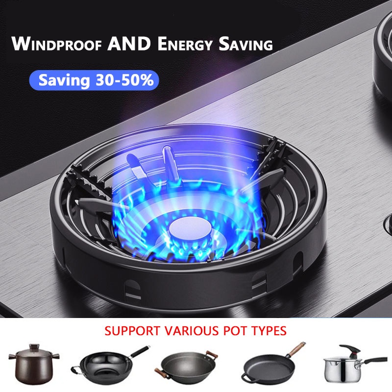 Energy Saving Gas Stove Cover Windproof Disk Windshield Fire Reflection