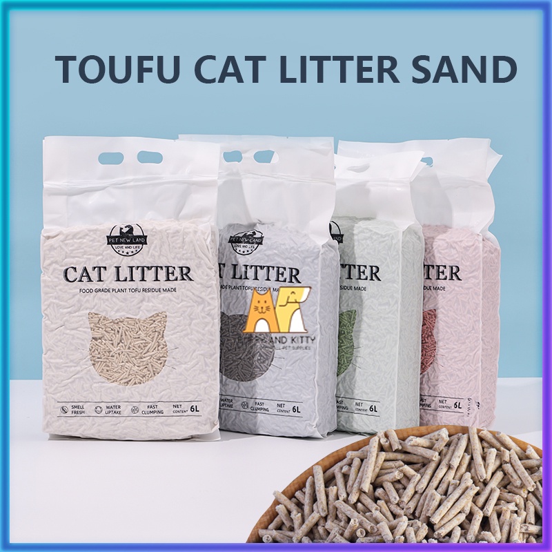 Tofu Cat Litter sand 6L Flushable Cat Sand Food Grade Plant Tofu