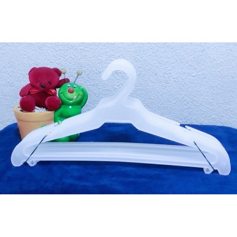 High quality plastic hangers White hanger 16inch (12pcs/set) cod Shopee Philippines