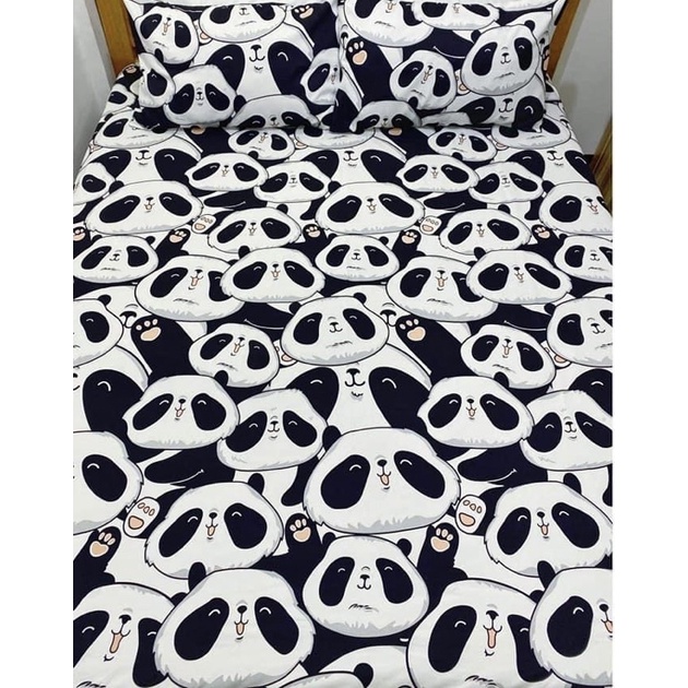 Panda Canadian Bedsheet (Single Size) Shopee Philippines