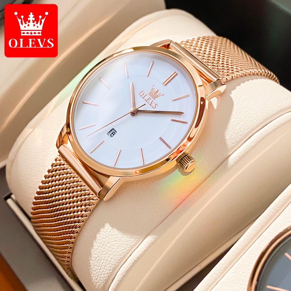 OLEVS Watch For Woman Women Relo Quartz Rose Gold Stainless Steel
