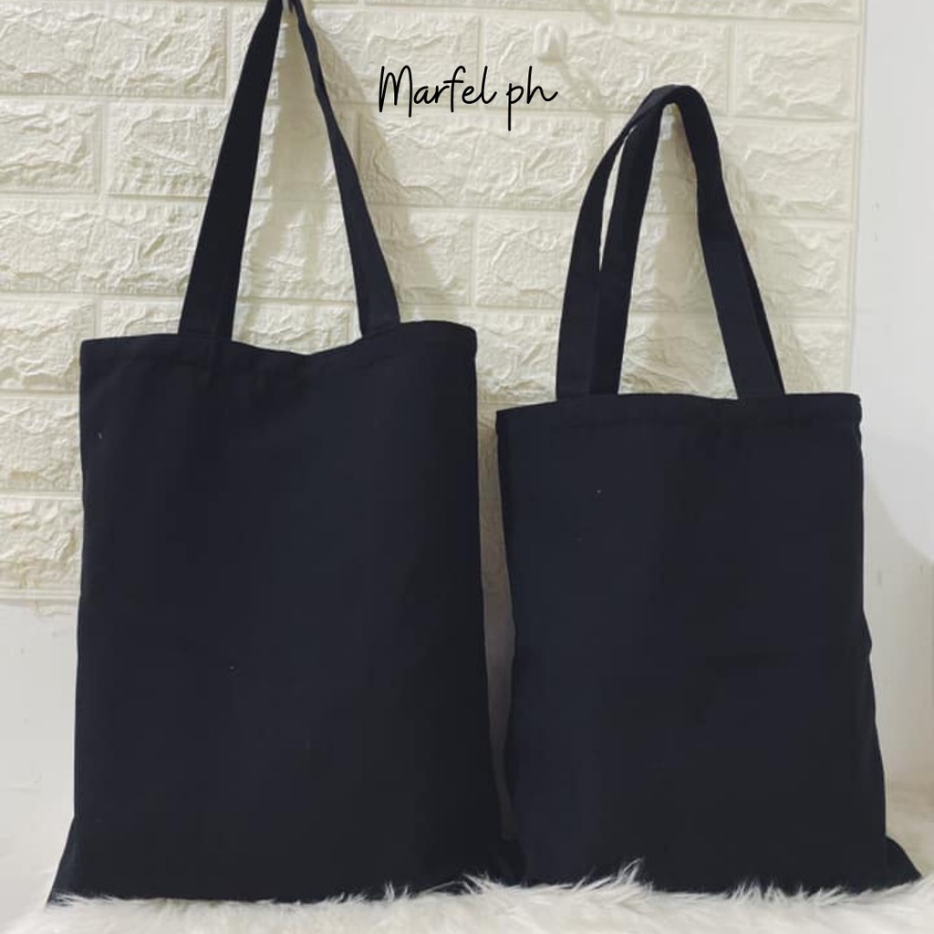 Plain Black Tote Bag 1000 gsm Cotton Canvas [High Quality] Shopee