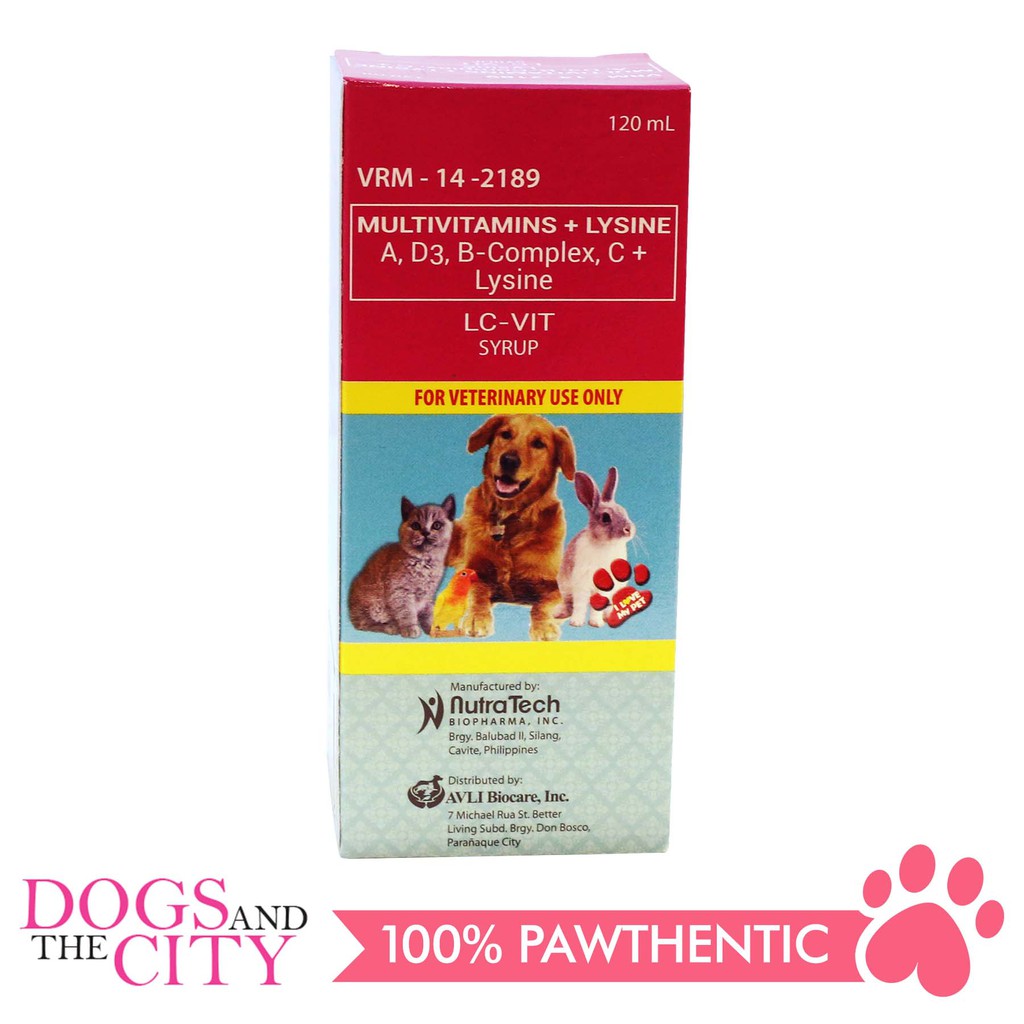 LC VIT Multivitamins Syrup for Pets, Puppies, Dogs and Cats 120mL