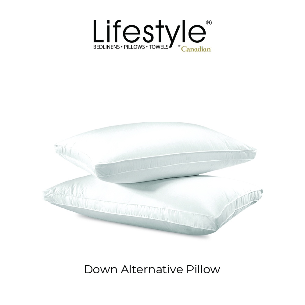 Canadian Lifestyle Down Alternative Pillow White Shopee Philippines
