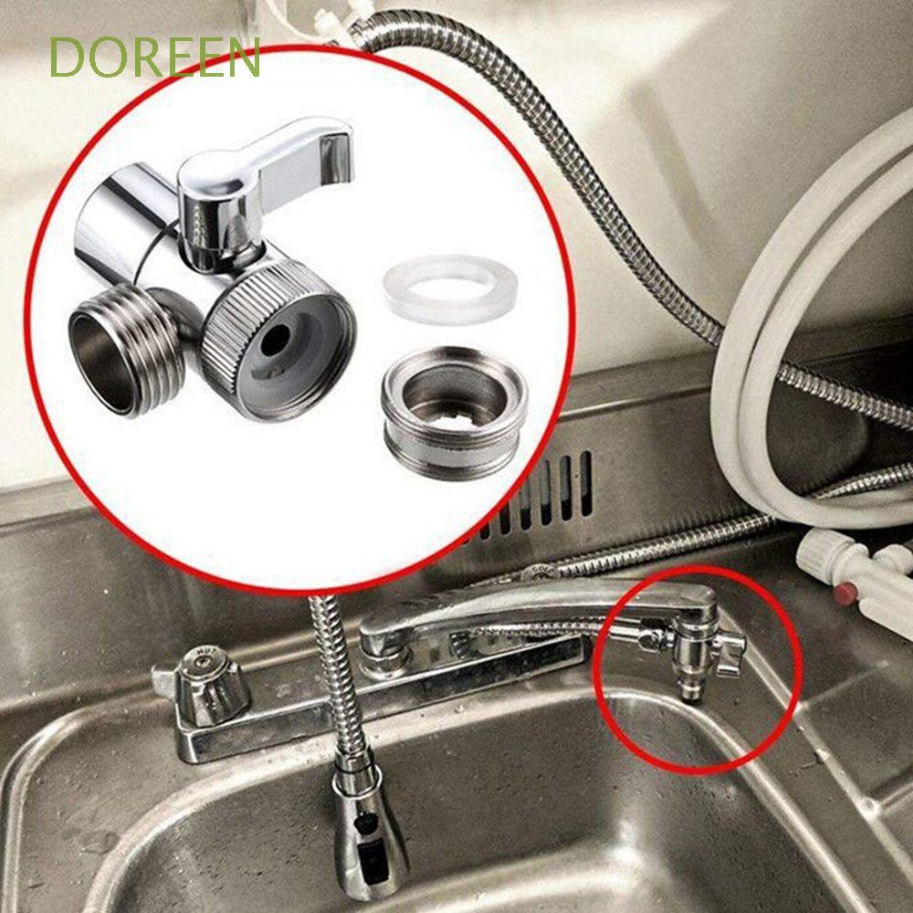 DOREEN 3 Way Tee Faucets Water Separator Switch Water Tap Connector