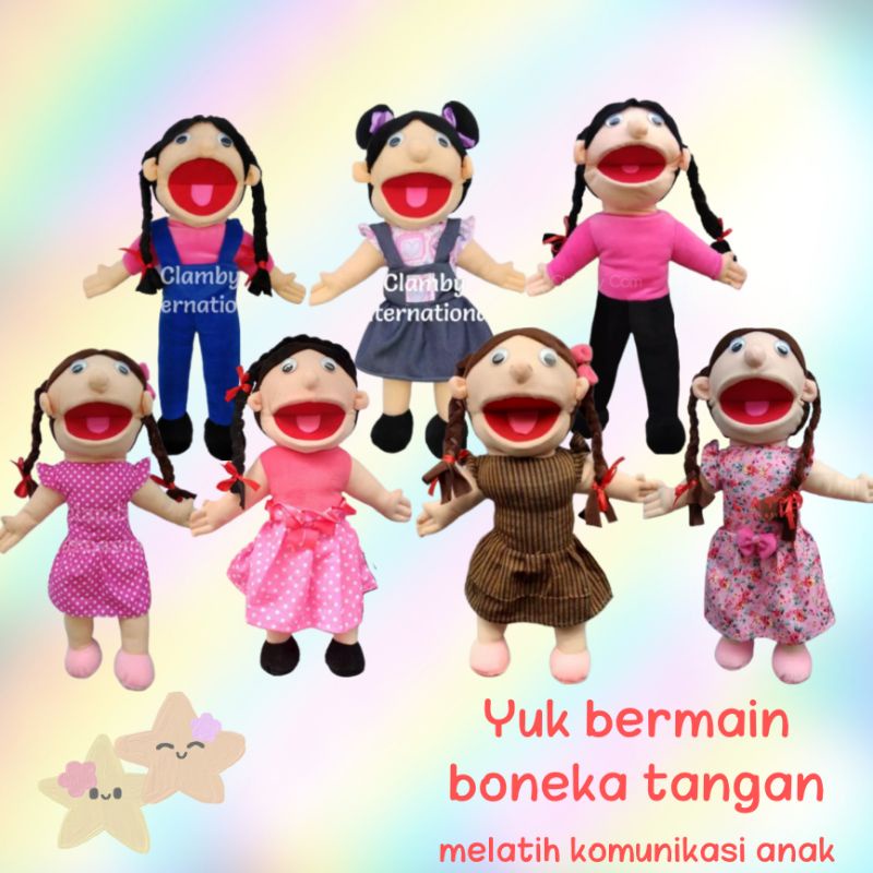 Muppet Sister Girl Hand Puppet Ventriloquist Kids Toys Cablak Mouth