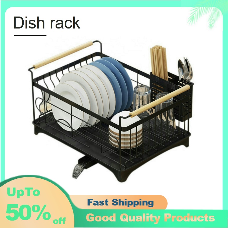 Kitchen Sink Drying Shelf Dish Rack Bowl Holder Cutlery Drainer Dish