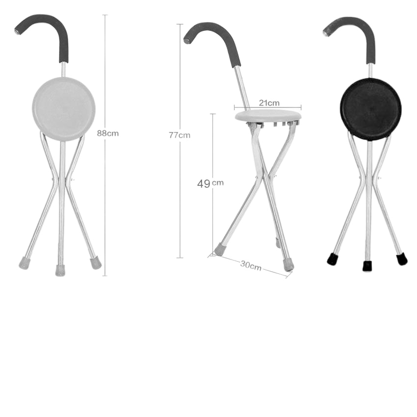 Folding Aluminium Height Adjustable Portable Walking Cane walking stick