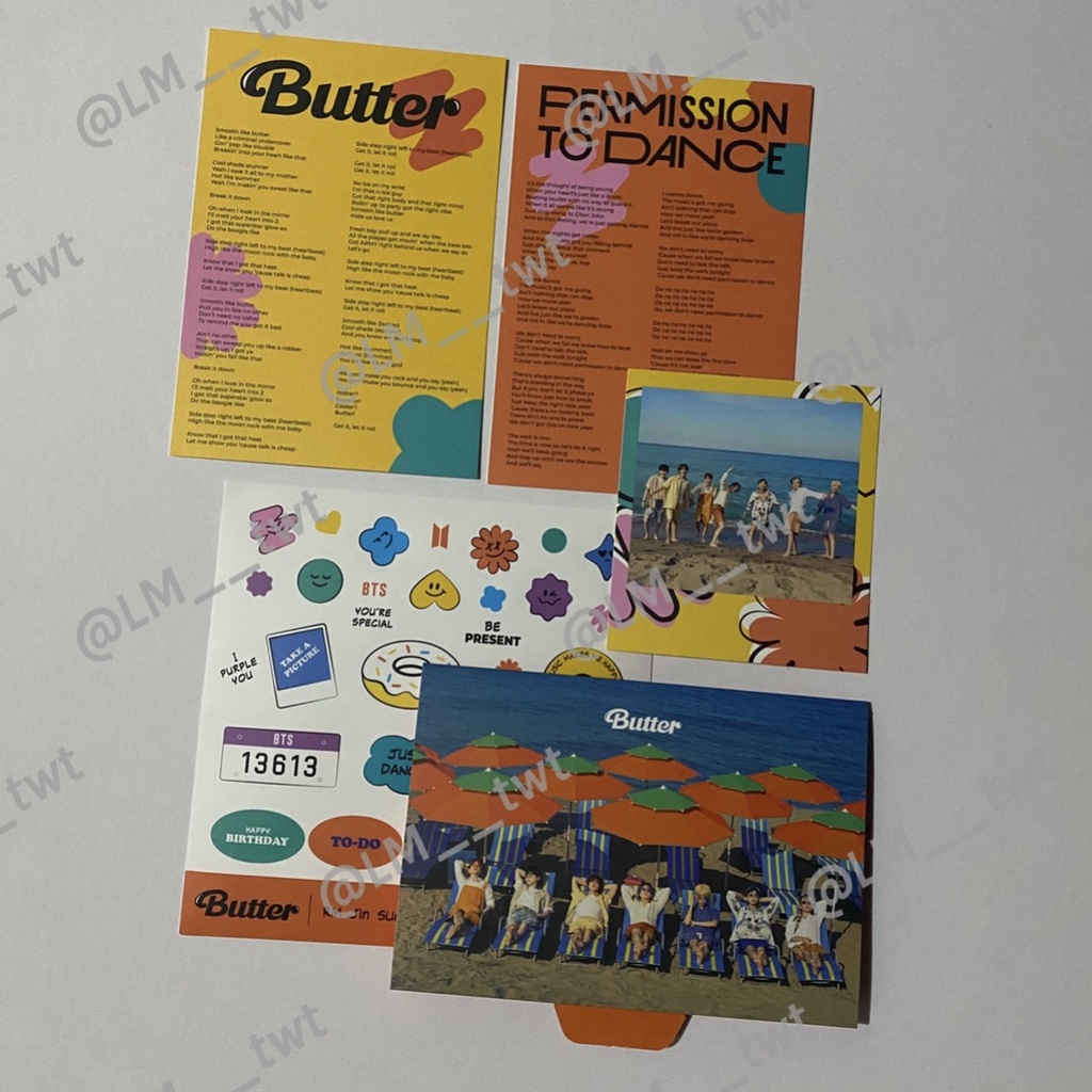 BTS Butter Official Album Inclusions Jin Suga JHope RM Jimin V