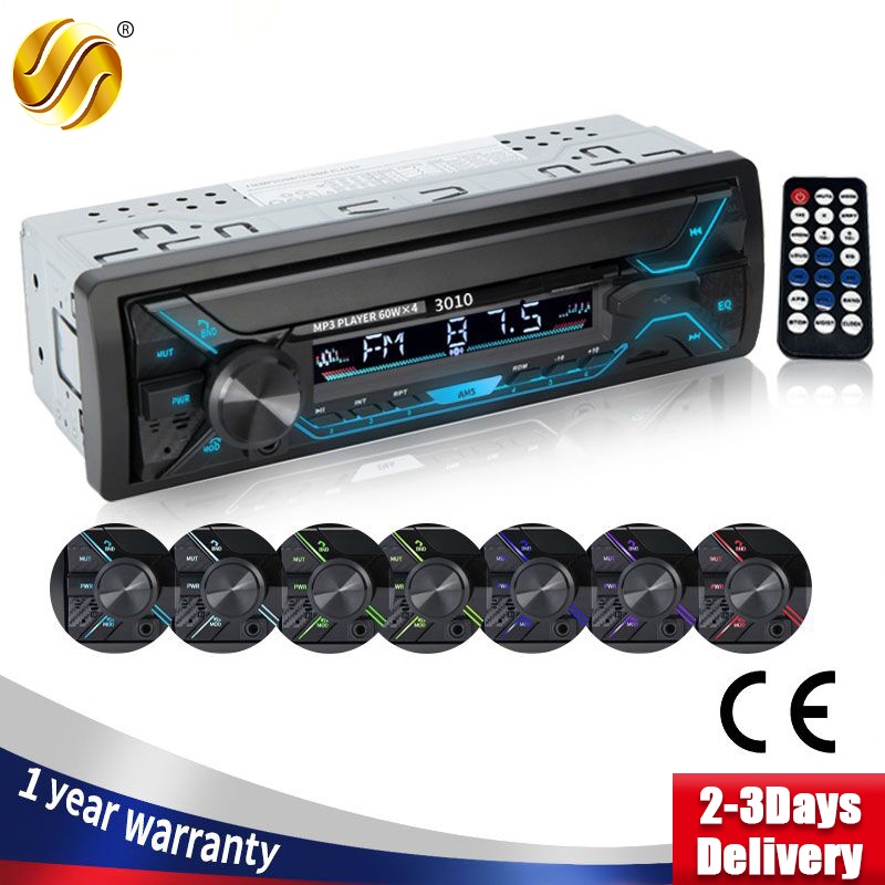 Car Radio MP3 Player 1din Audio AUX/USB/TF Card Bluetooth FM With