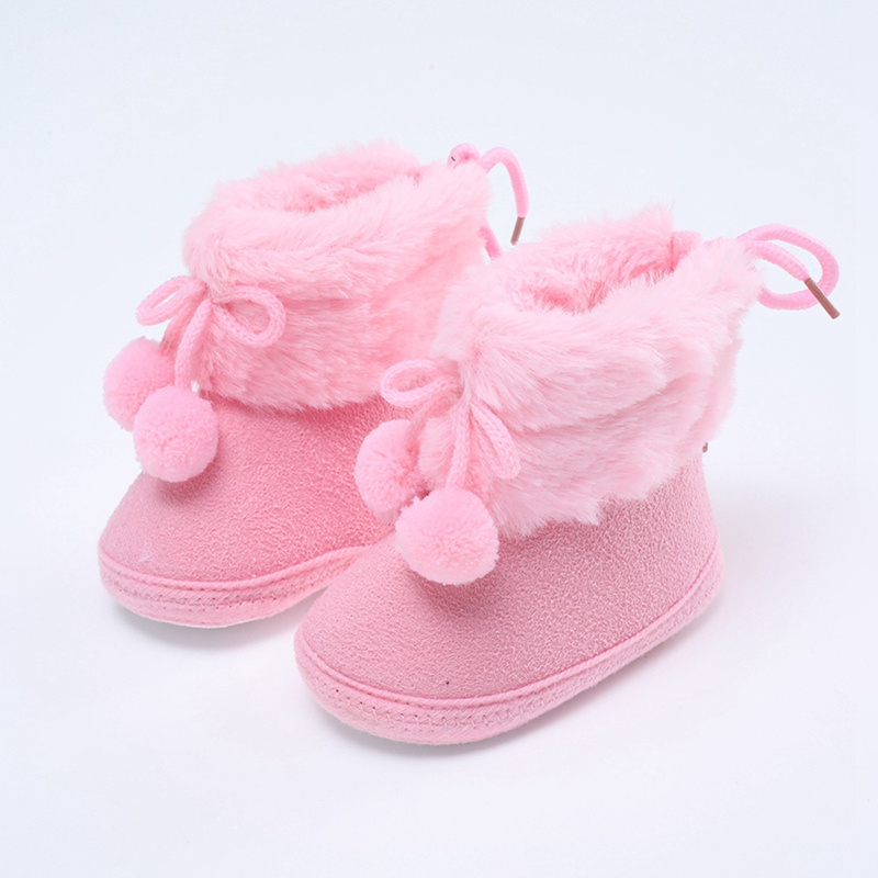 Baby Shoes Infant Girl Cotton Snow Boots Newborn Girl Antislip Mid