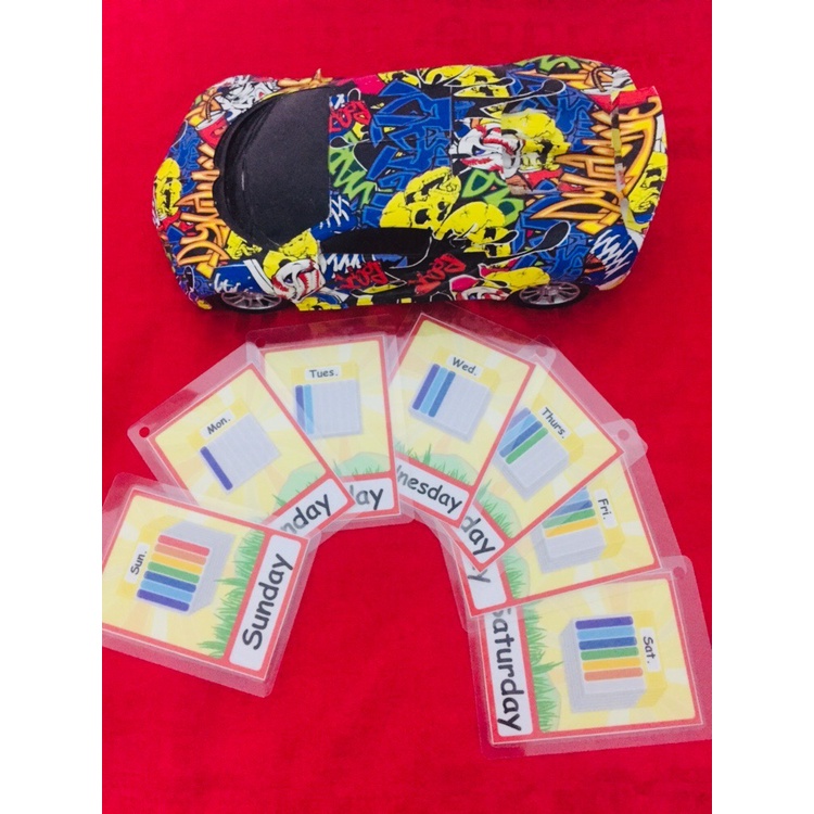 Laminated Flashcards for Kids Days of the Week Flashcards with ring binder Shopee Philippines