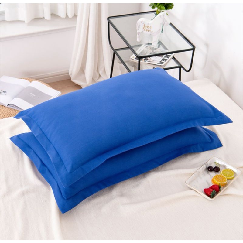 plain color and plain white Pillow Case 2pcs per pack cotton with