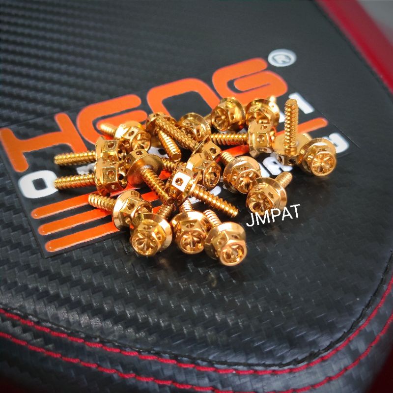 🇨🇷HENG BODY FLOWER BOLTS 4X16 for HONDA BEAT, CLICK, SMASH PER PIECE