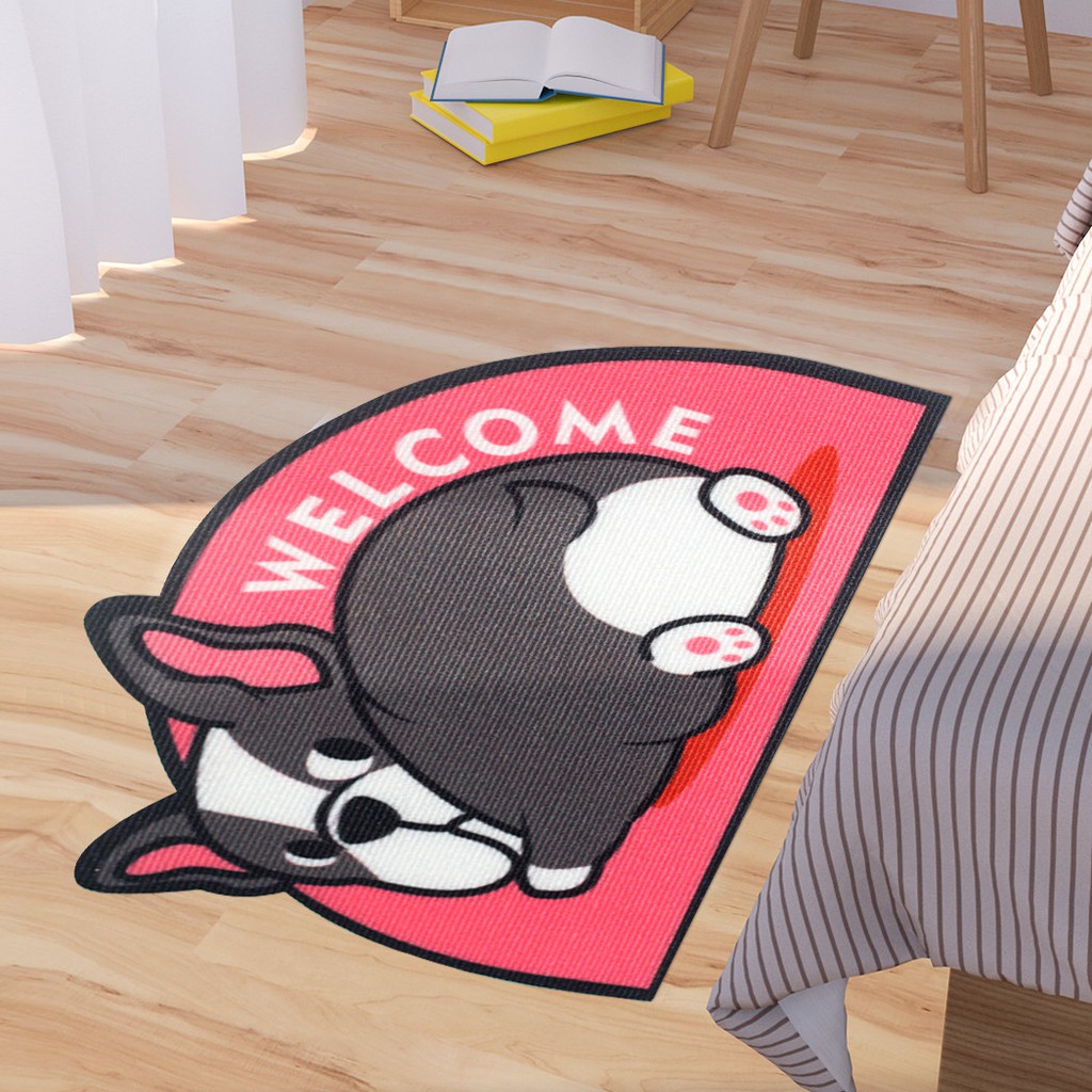 Cute pet dog door mat semicircle nonslip door mat Multiple styles