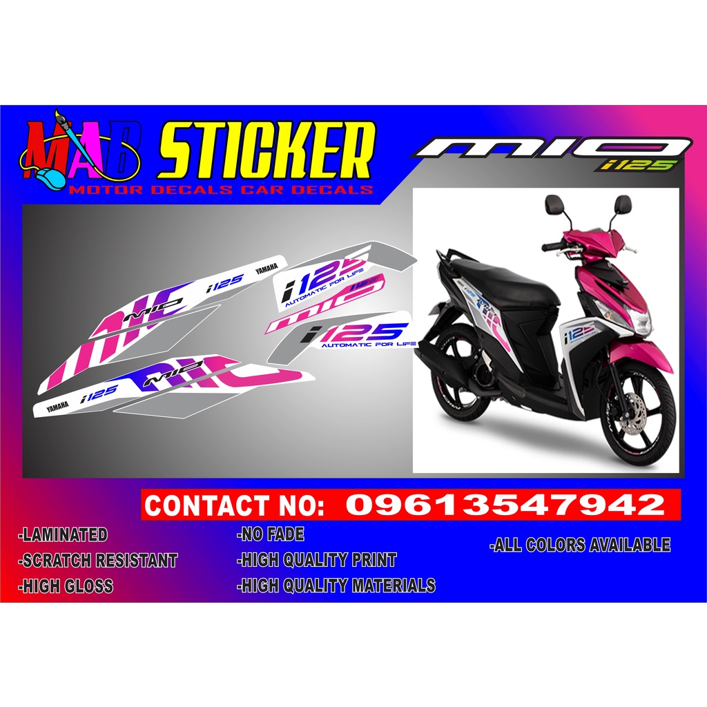 yamaha mio i 125 stock decals Shopee Philippines