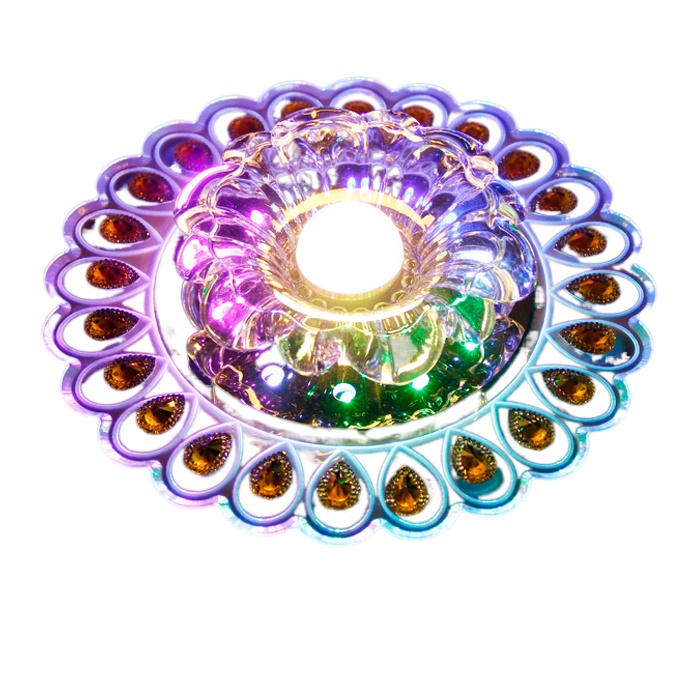 led crystal spotlight round ceiling aisle light living room downlight