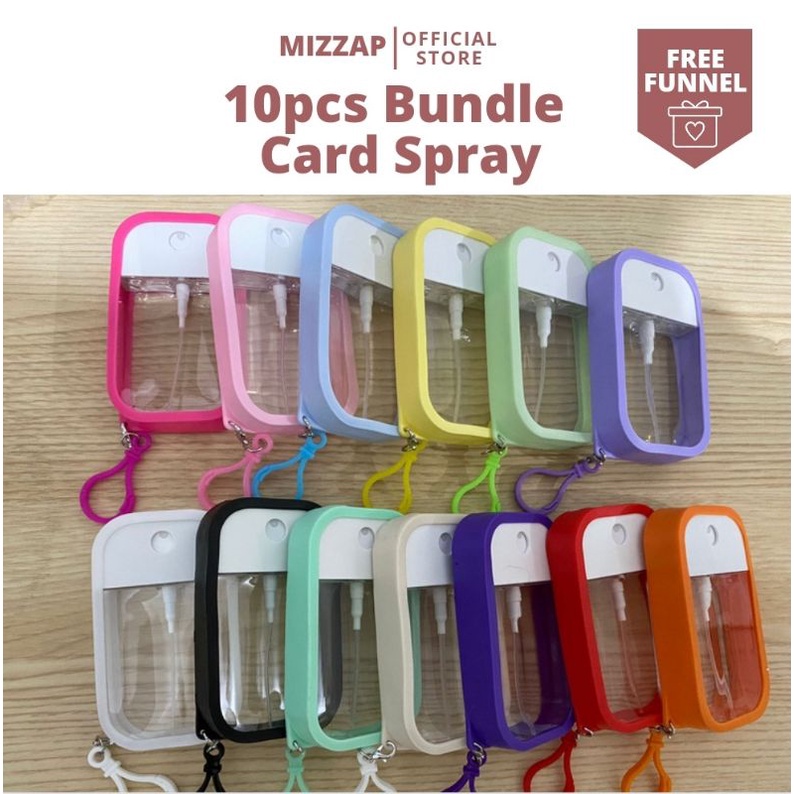 10pcs Card Spray Bottle 50ml Alcohol Bottle Perfume Bottle Silicone