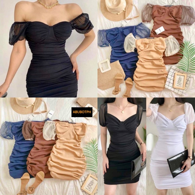 ZAFUL KOREAN Puff Sleeves Casual Dress Shopee Philippines