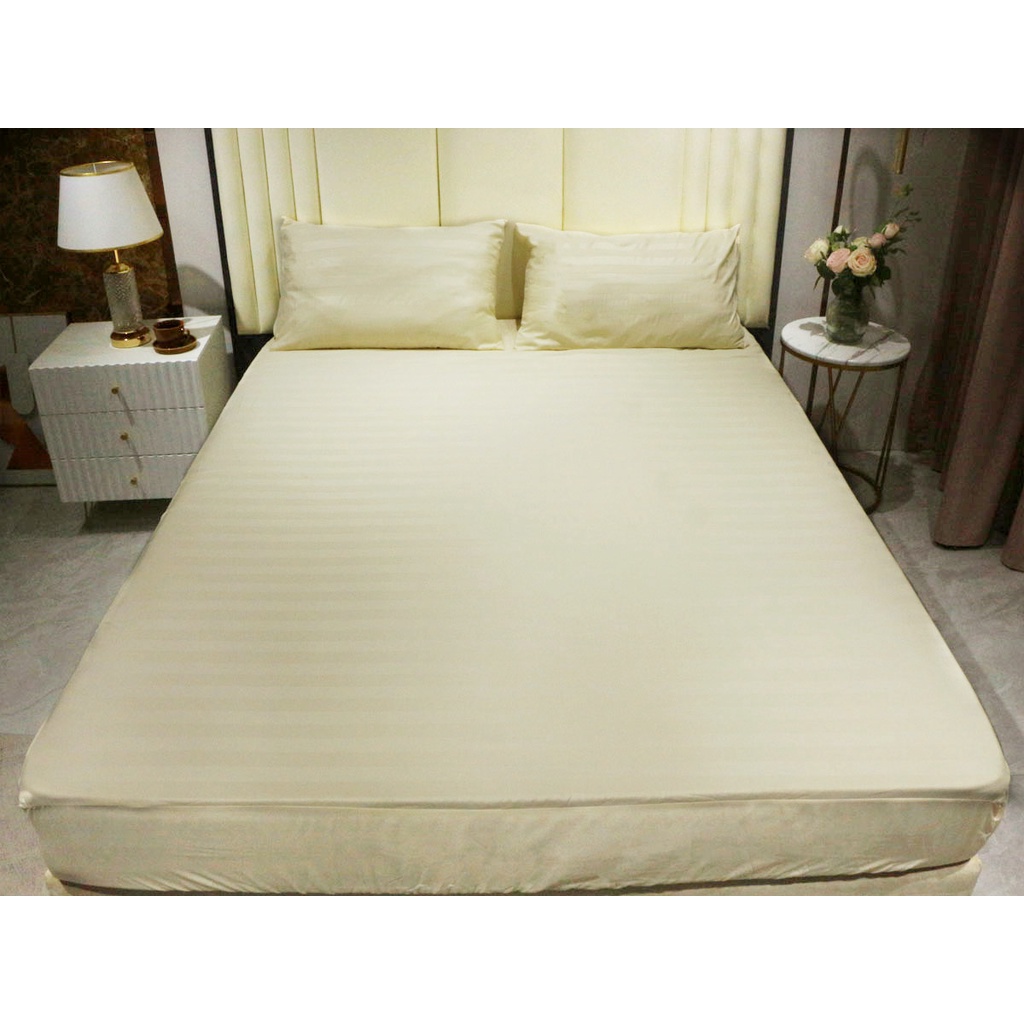 3 in 1 Plain Bedsheet Pillow case bedding canadian bed sheets king size