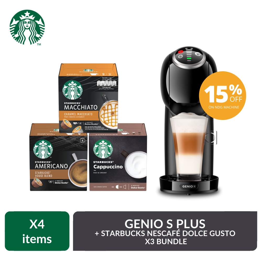 Genio S Plus Coffee Machine with Starbucks NESCAFÉ Dolce Gusto x 3