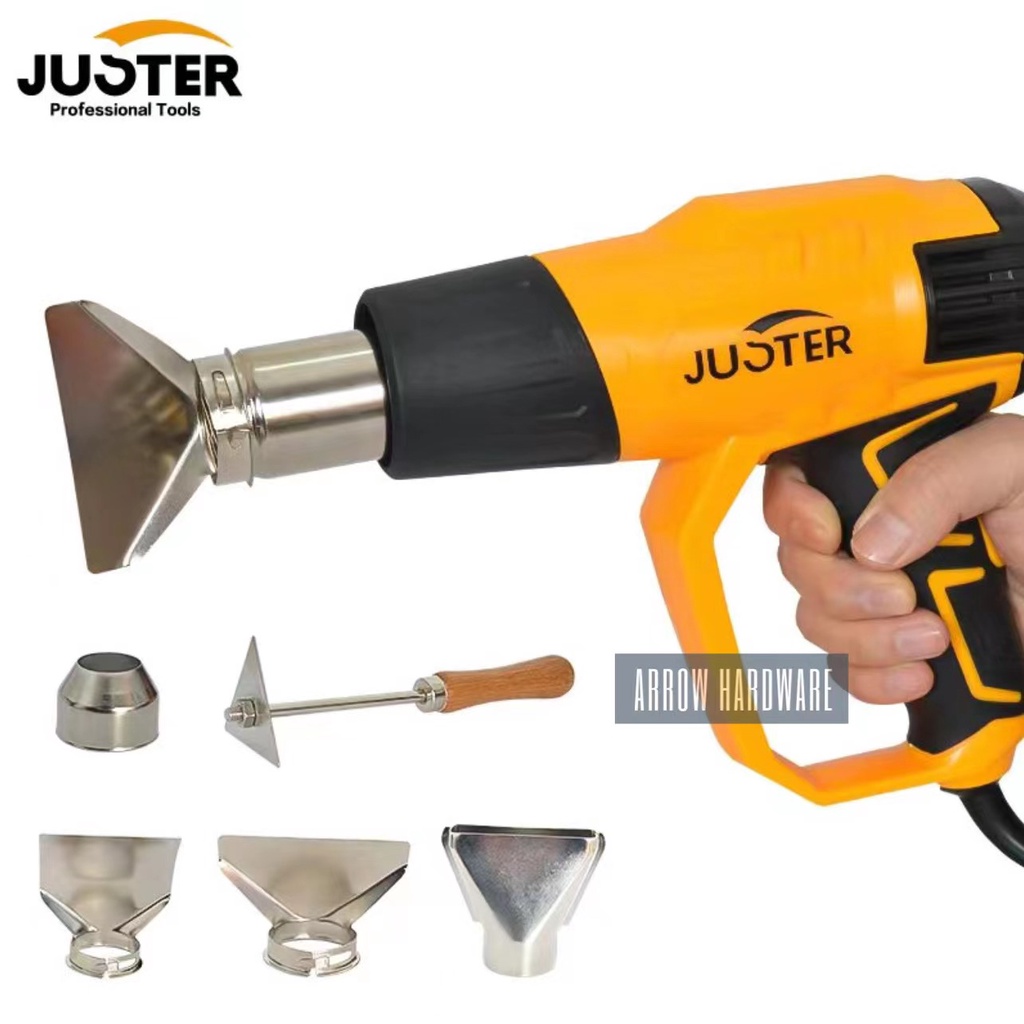 Flea Juster Digital Control Hot Air Heat Gun Dryer w/ Blow Case Set