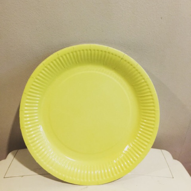 Pastel yellow paper plates (10 pcs/pack) Shopee Philippines
