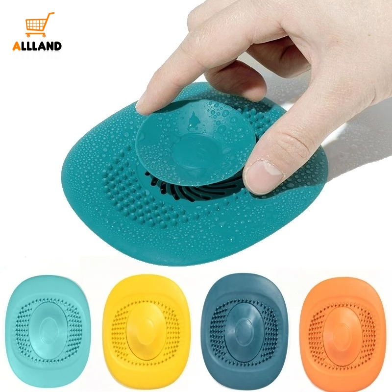 4 Colors Press Type Rubber Drain Cover/ Kitchen Sink Waste Stopper Plug