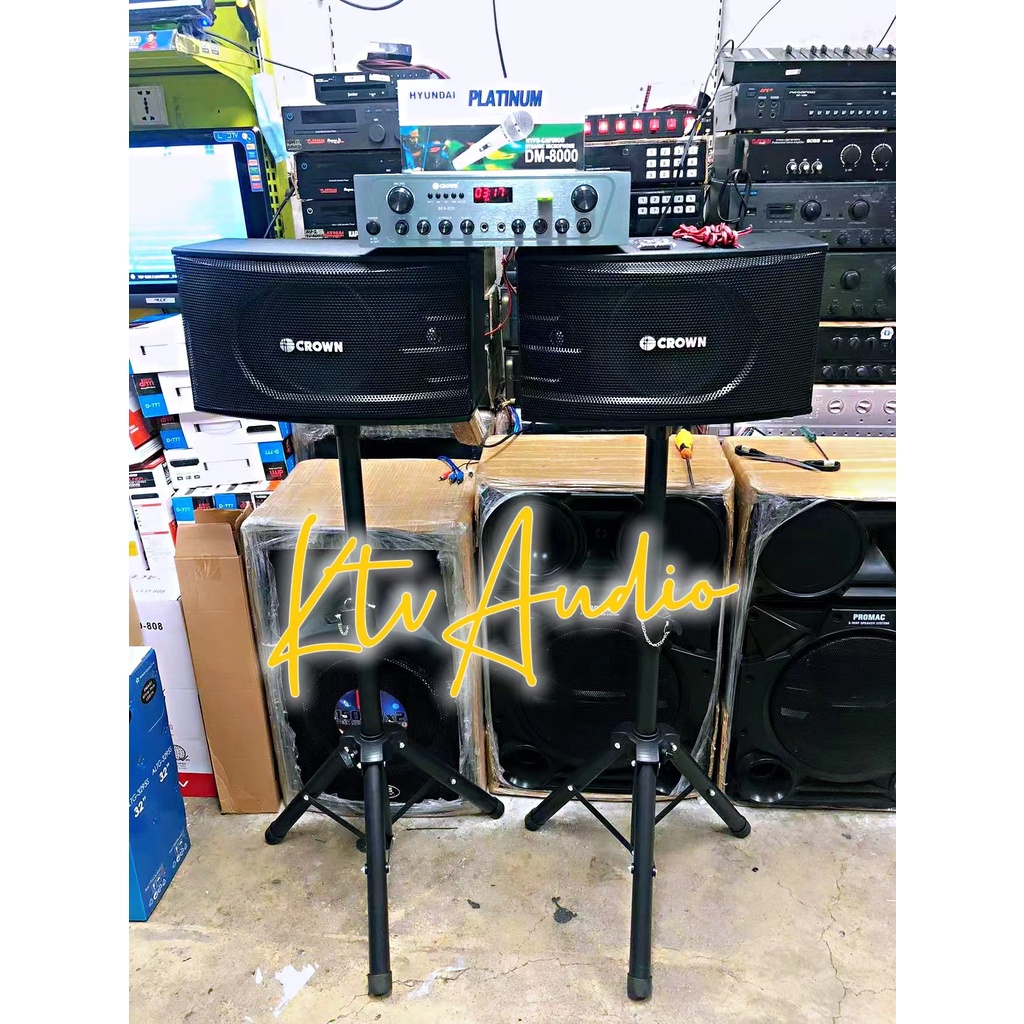Karaoke Amplifier Set ORIGINAL Crown BFA826 8" 2600watts PMPO FREE 2
