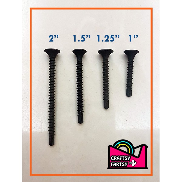 (PER 20PCS) Gypsum Screw / Black Screw Metal 1" to 2" Shopee Philippines