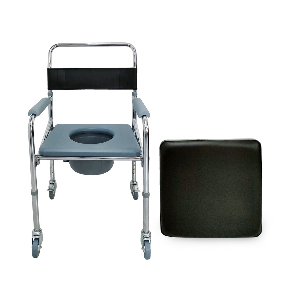 SURRMED STANDARD COMMODE CHAIR WITH WHEELS ( WITH FOAM ) Shopee Philippines