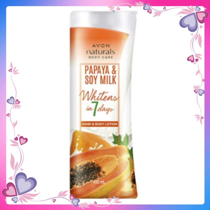 Avon Naturals Papaya and Soy Milk Hand and Body Lotions 400ml Shopee