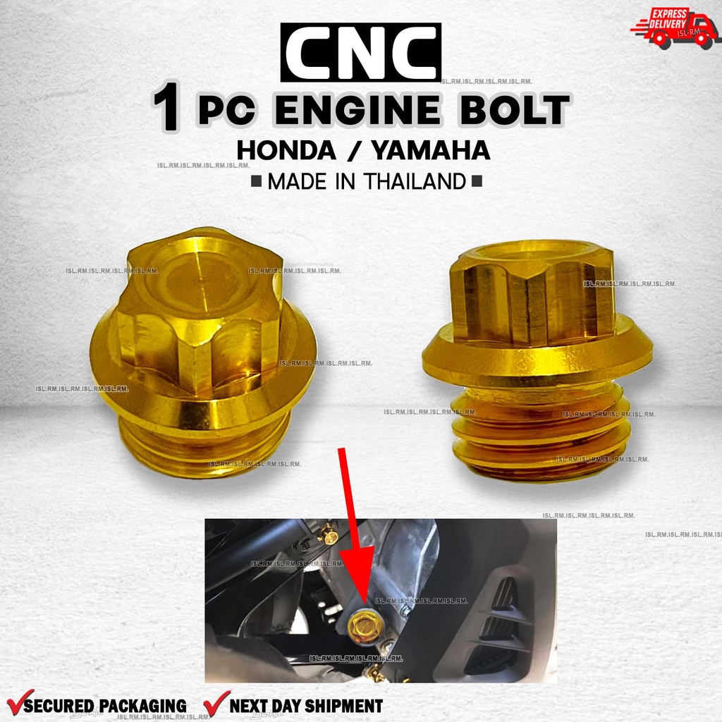 CNC engine oil bolt Yamaha / Honda Gold Plug and Play Original Made in