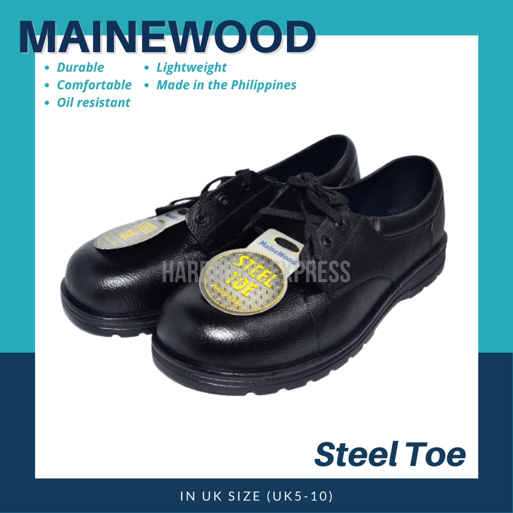 Mainewood MEN'S Safety Shoes Steel Toe (UK SIZE) Shopee Philippines