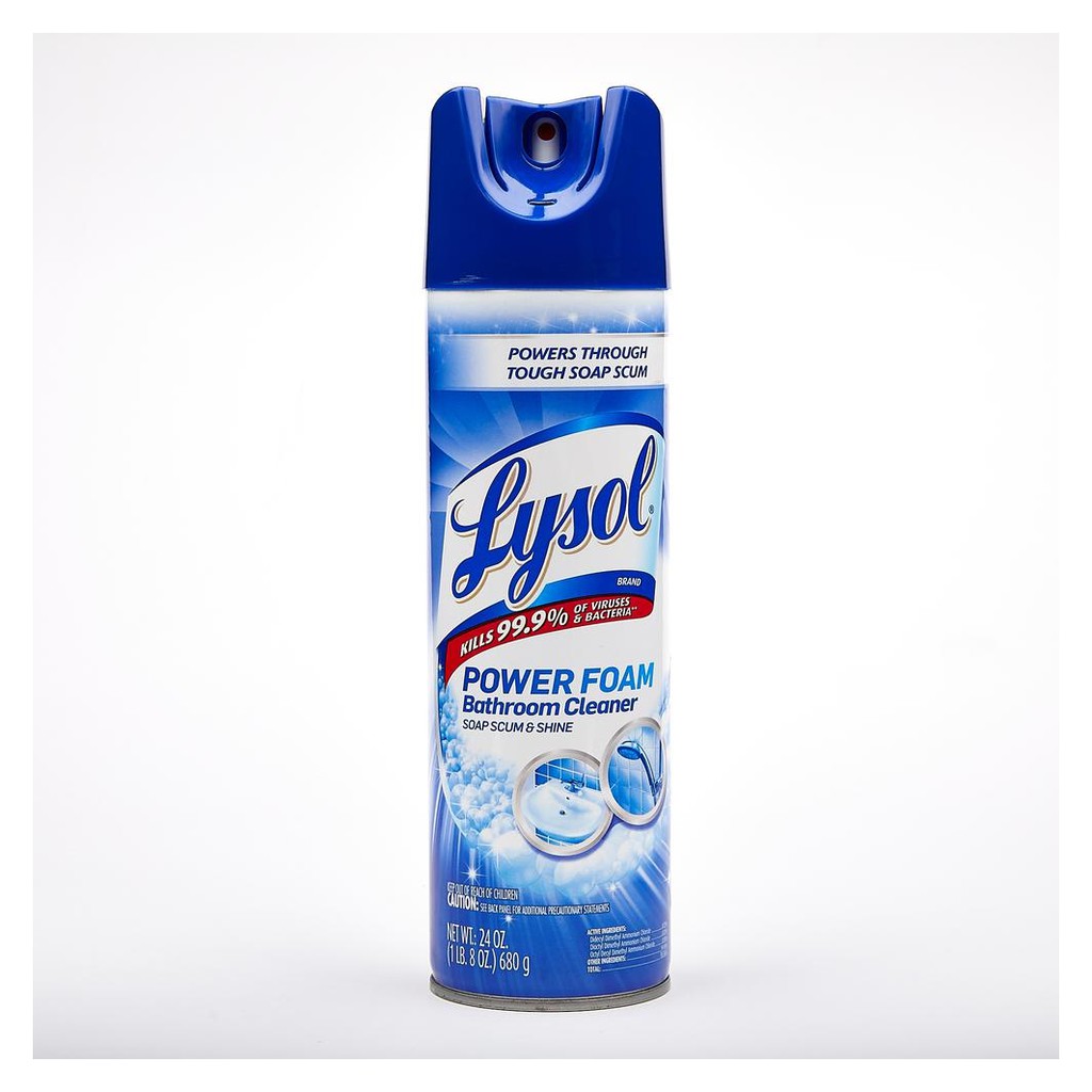 Authentic Lysol Power Foam Bathroom Aerosol Remover Foaming Bathroom Cleaner 24oz/680g Shopee