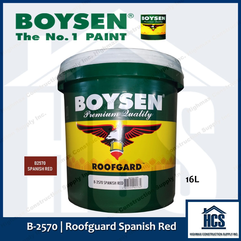 Boysen Roofgard Paint B2570 Spanish Red 16L Pail Shopee Philippines