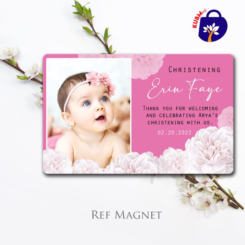 Baptismal Floral Girl Christening Themed Souvenir Ref