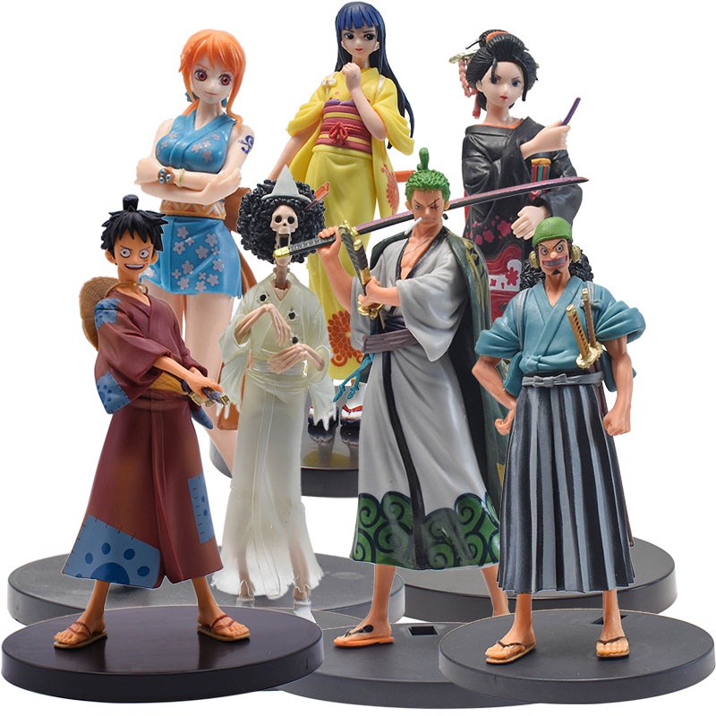 DXF One Piece 18cm Figure 11 Styles Wano Country Wafuku LUffy Kimono
