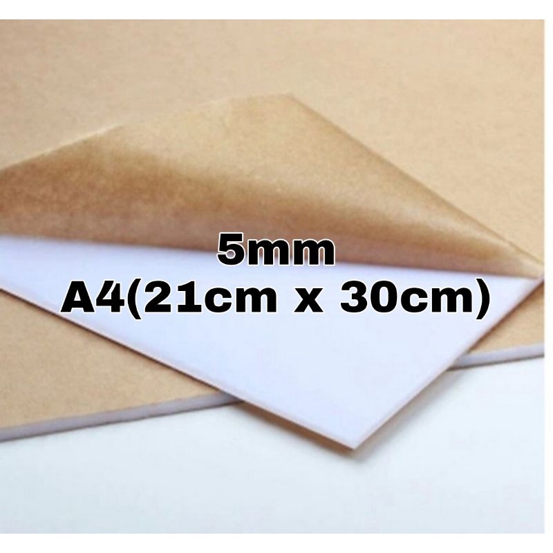 PUTIH Milk Acrylic Sheet/White Acrylic Sheet 5mm Thick A4 Size 21cm x 30cm Shopee Philippines