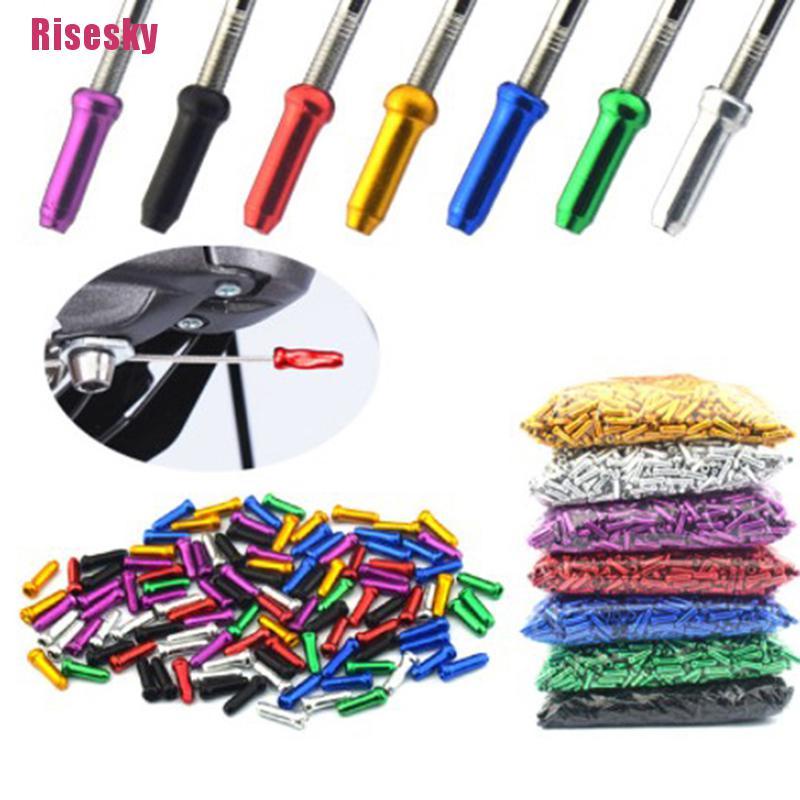 Risesky 20Pcs Bicycle Cable End Caps Bike Wire End Caps Brake