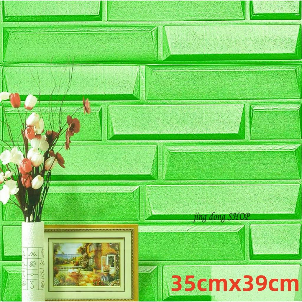 10PCS Adhesive 3D Foam Wallpaper Waterproof Brick wall Stickers Bedroom