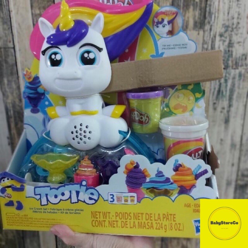 PlayDoh Tootie the Unicorn Ice Cream Set, 3 Cans of Color Swirl (8 oz) Shopee Philippines