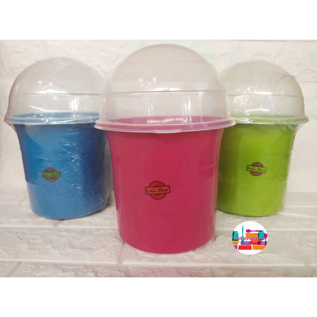 Round Plastic Spoon and Fork Holder With Cover Small Medium Large 1 Pc