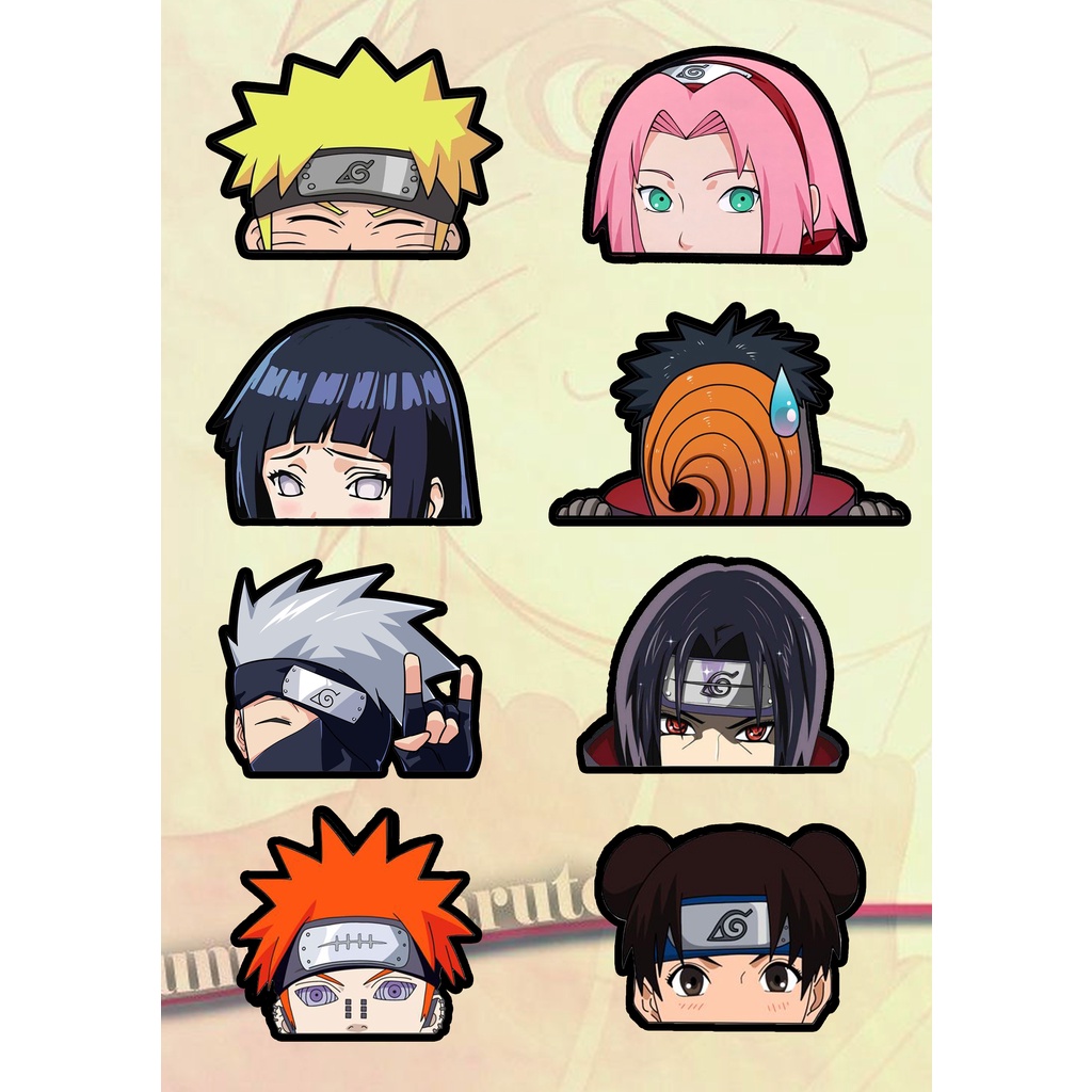 Naruto EYE PEEKER 100 Waterproof Stickers to DIY Laptop Sport Bottle