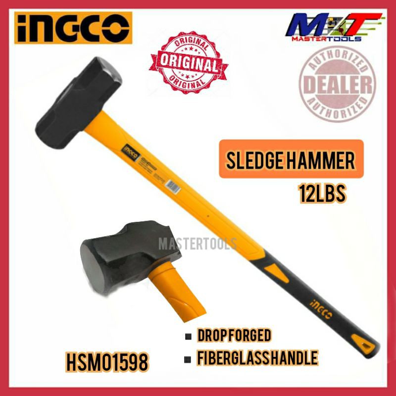 Ingco HSM01598 Sledge Hammer / Demolition Hammer 12Lbs(5kgs) Shopee