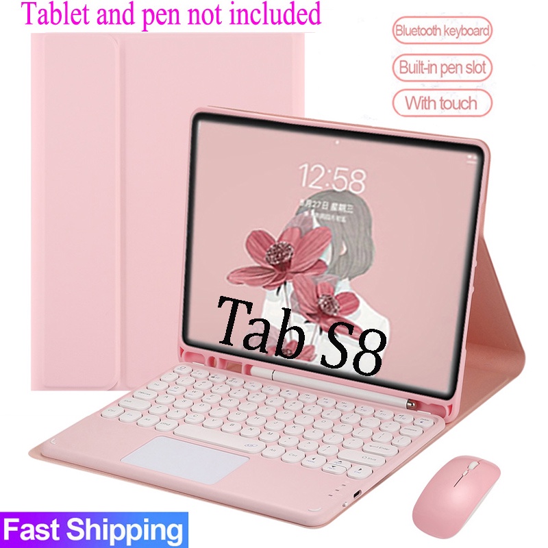 Galaxy Tab S8 Case with Keyboard For Samsung Galaxy Tab S8 11 2022 SM