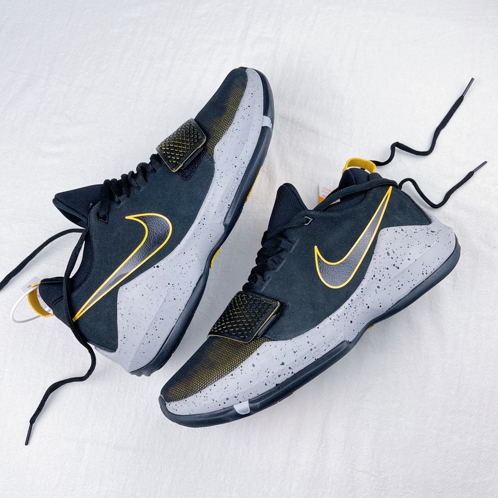 Nike PG 1 EP “Black Yellow” Basketball Shoes Cushioned Casual Sneakers