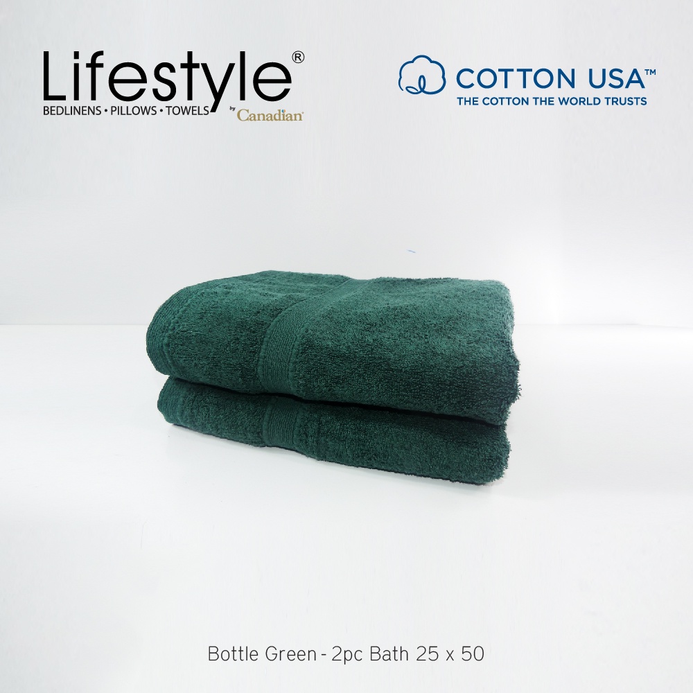 Canadian Lifestyle 1111 USA Cotton 2pc Regular Bath Towel 25"X50