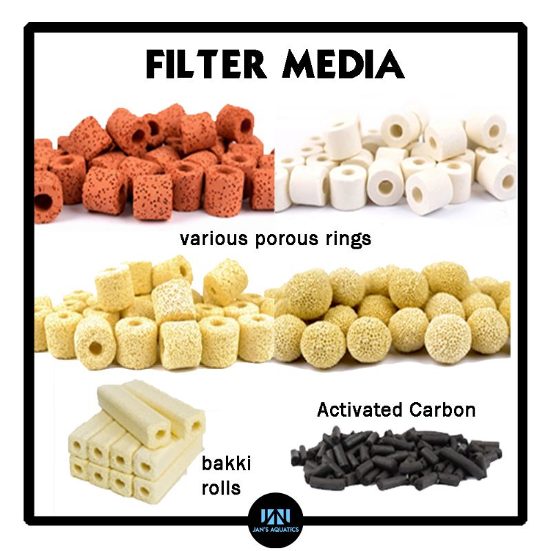 FILTER MEDIA CERAMIC RING 250g 500g 1kg Bio Filter Media Aquarium Tank
